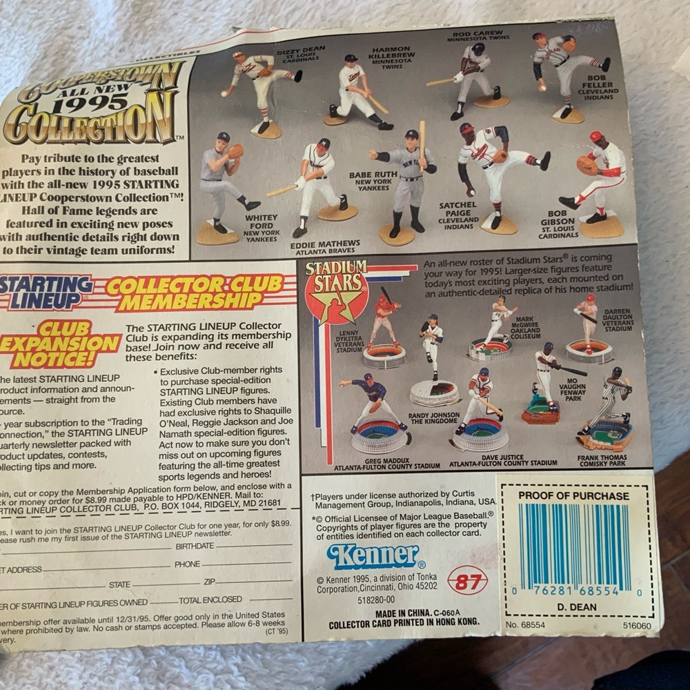 Dizzy dean starting lineup 1995. SKU 2369 - Picture 2 of 2